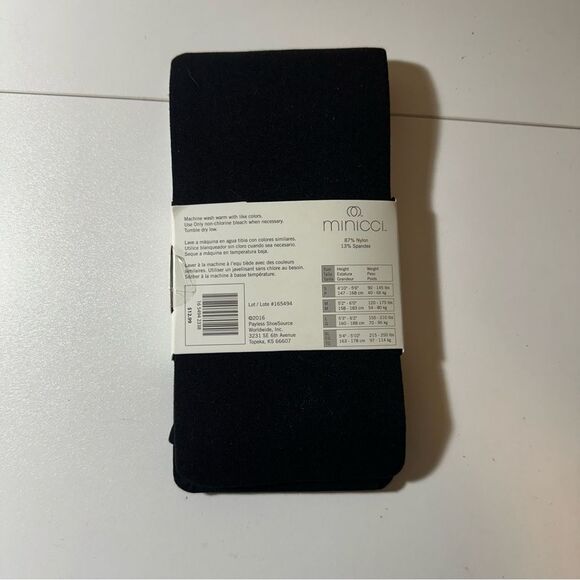 Minicci Tights Black Size Small Black 87% Nylon 13% Spandex Women - Picture 5 of 6